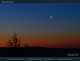 Mond und Venus, 23. Mai 2006