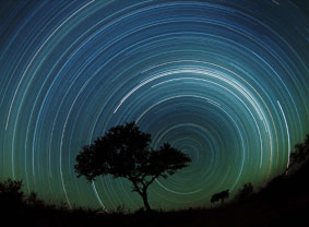 8 Stunden belichtet auf Kodak E 200 bei 16mm f/5,6