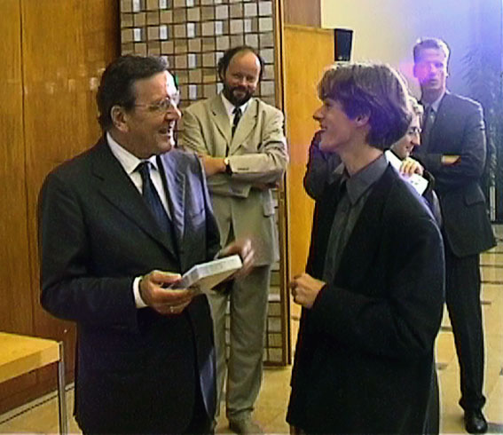 Gerhard Schr�der und Sebastian Voltmer